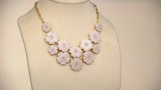 Image result for Joan Rivers Shimmering Floral Necklace & Earrings Set